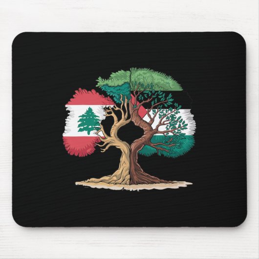 Tapis De Souris Liban Palestine Drapeau libanais Palestinien (Devant)