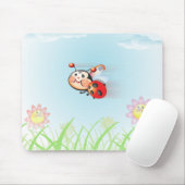 Tapis De Souris Libby la coccinelle pilotant Mousepad (Avec souris)