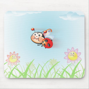 Tapis De Souris Libby la coccinelle pilotant Mousepad