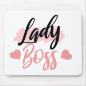 Tapis De Souris Libellé du chef de femme rose (Devant)