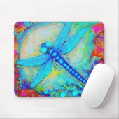 Tapis De Souris Libellule bleue de scintillement par Sharles (Avec souris)