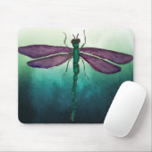 Tapis De Souris Libellule pourpre et verte (Avec souris)