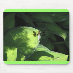 Tapis De Souris Libellule sur le feuille de Hosta