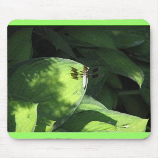 Tapis De Souris Libellule sur le feuille de Hosta (Devant)