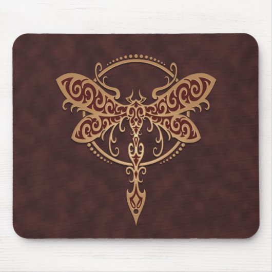Tapis De Souris Libellule tribale - brun (Devant)