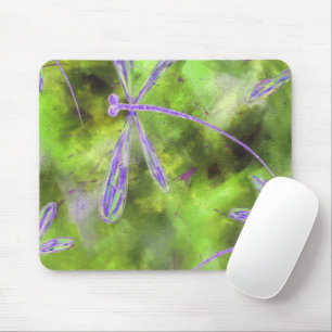 Tapis De Souris libellules violettes sur la chaux