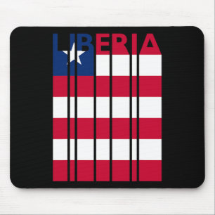 Tapis De Souris Libéria Drapeau Libérien Vintage Vacances