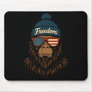 Tapis De Souris Liberté bigfoot usa lunettes de soleil bonnet patr