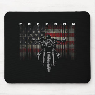 Tapis De Souris Liberté de la moto drapeau américain