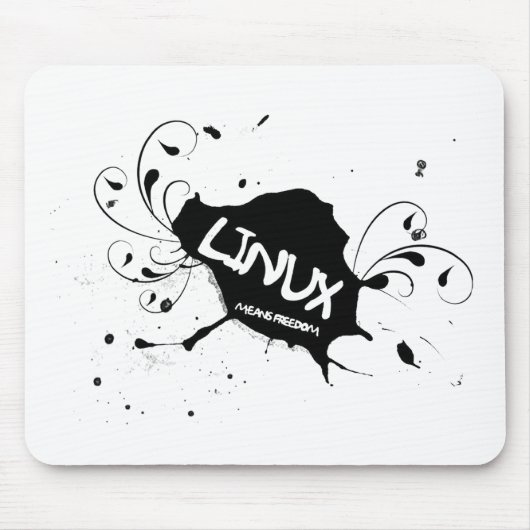 Tapis De Souris Liberté de moyens de Linux (Devant)