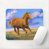 Tapis De Souris "Liberté débridée" Quartier Cheval Coureur (Avec souris)