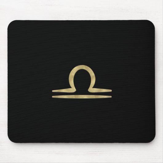 Tapis De Souris LIBRA Gold Septembre Octobre Anniversaire Astrolog (Devant)