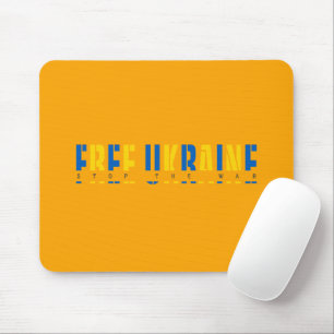 Tapis De Souris Libre Ukraine sur Fond Jaune