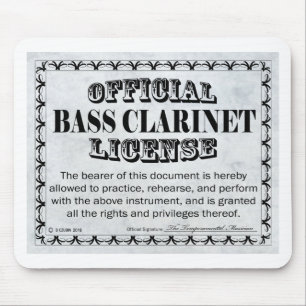 Tapis De Souris Licence Bass Clarinet