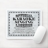 Tapis De Souris Licence de chant karaoké (Avec souris)