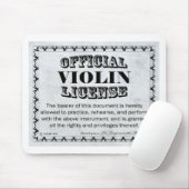 Tapis De Souris Licence de violon (Avec souris)