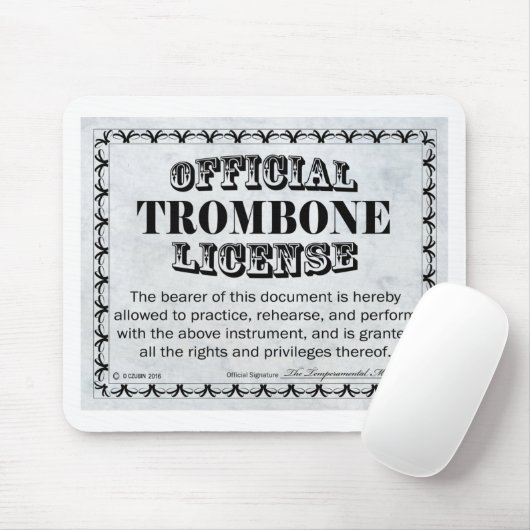 Tapis De Souris Licence Trombone (Avec souris)
