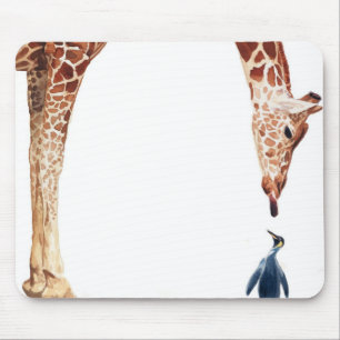 Tapis De Souris "Licker aquarelle avec de pingouin" girafe