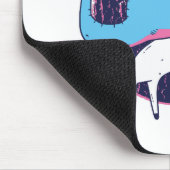 Tapis De Souris Licorne à cheval sur un Trex (Coin)
