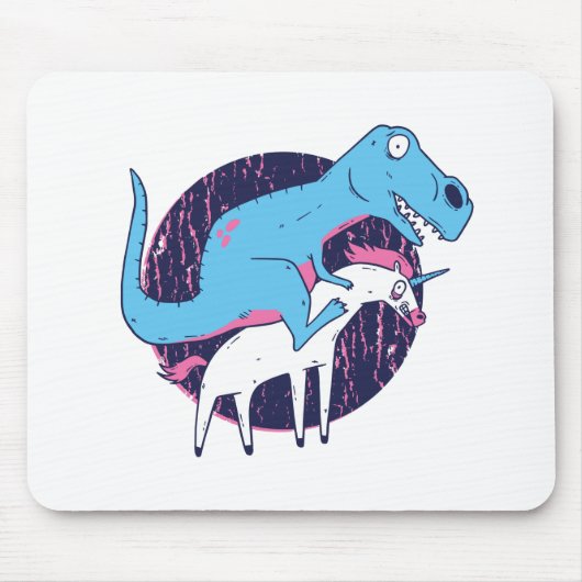Tapis De Souris Licorne à cheval sur un Trex (Devant)
