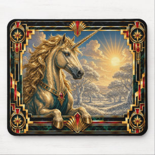 Tapis De Souris Licorne, Art Déco Mythique