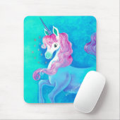 Tapis De Souris Licorne blanche heureuse (Avec souris)