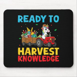 Tapis De Souris Licorne d'agriculture de tracteur de retour à l'éc
