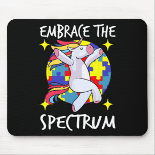 Tapis De Souris Licorne de la sensibilisation à l'autisme Embrasse