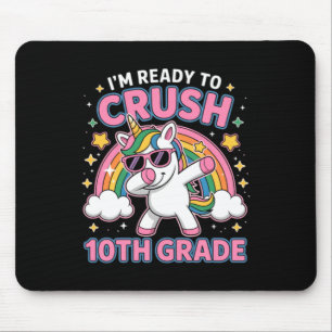 Tapis De Souris Licorne de retour à l'école écrasant la 10e année