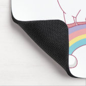 Tapis De Souris licorne debout sur l'arc-en-ciel (Coin)