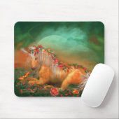 Tapis De Souris Licorne des roses Mousepad (Avec souris)