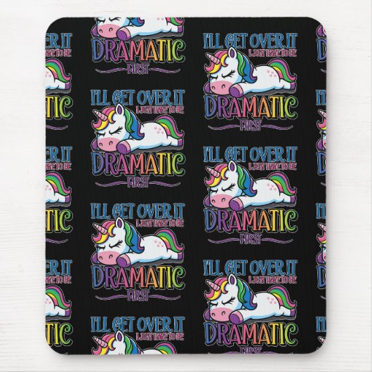 Tapis De Souris Licorne Dramatique (Devant)