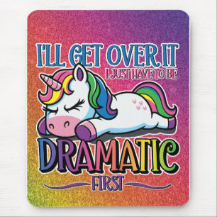 Tapis De Souris Licorne Dramatique - Arc-en-ciel Étincelant
