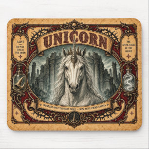 Tapis De Souris Licorne, Monstre de Cirque Vintage