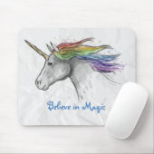 Tapis De Souris Licorne Mousepad d'aquarelle (Avec souris)