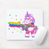 Tapis De Souris Licorne pourpre - arme à feu (Avec souris)