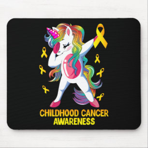 Tapis De Souris Licorne qui fait le dab Guerrier de la sensibilisa