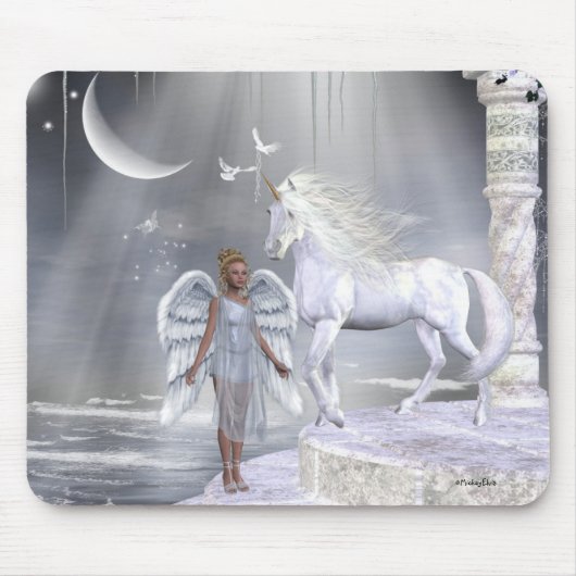 Tapis De Souris Licornes Mousepad de Fae d'anges (Devant)