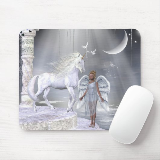 Tapis De Souris Licornes Mousepad de Fae d'anges (Avec souris)