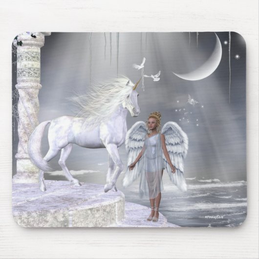 Tapis De Souris Licornes Mousepad de Fae d'anges (Devant)