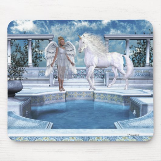 Tapis De Souris Licornes Mousepad de Fae d'anges (Devant)