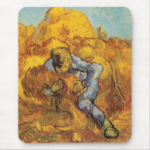 Tapis De Souris Lieuse de gerbes (d'après Millet) par Vincent van