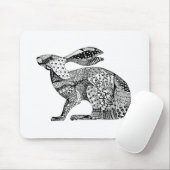 Tapis De Souris Lièvres de acroupissement (Avec souris)