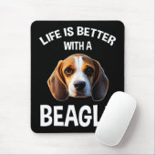 Tapis De Souris Life Is Better With A Beagle (Avec souris)