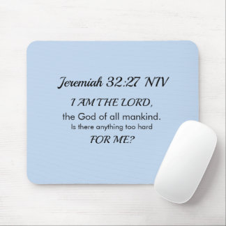 Tapis De Souris Light Blue Inspirational Bible Verse Power of God