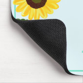 Tapis De Souris  Light Green Mouse Pad with Sunflower (Coin)