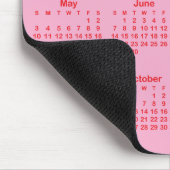 Tapis De Souris Light Pink and Red 2026 Calendar (Coin)
