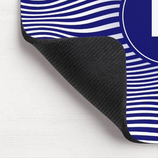 Tapis De Souris Ligne bleue Abstraite d'onde Mousepad (Coin)