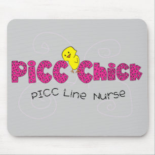 Tapis De Souris Ligne cadeaux du poussin PICC de PICC d'infirmièr