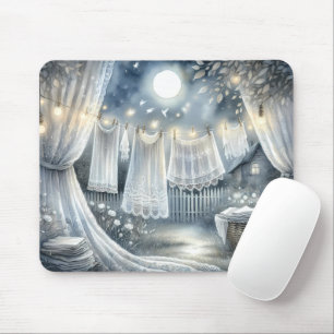 Tapis De Souris Ligne de blanchisserie Lune Cottagecore